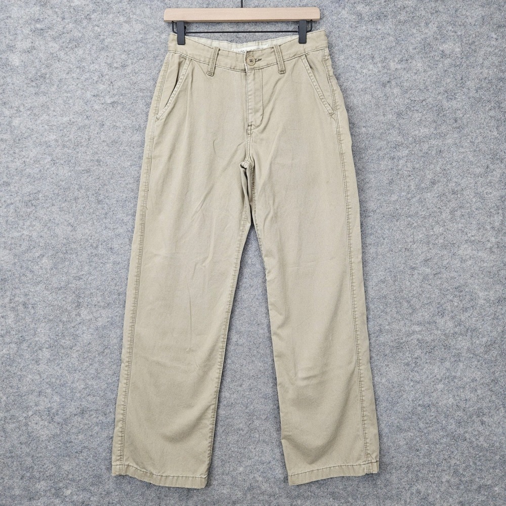 Aeropostale Chino Pants Mens 29x32 Khaki Tan Wide Leg Casual Twill Trousers SPOT